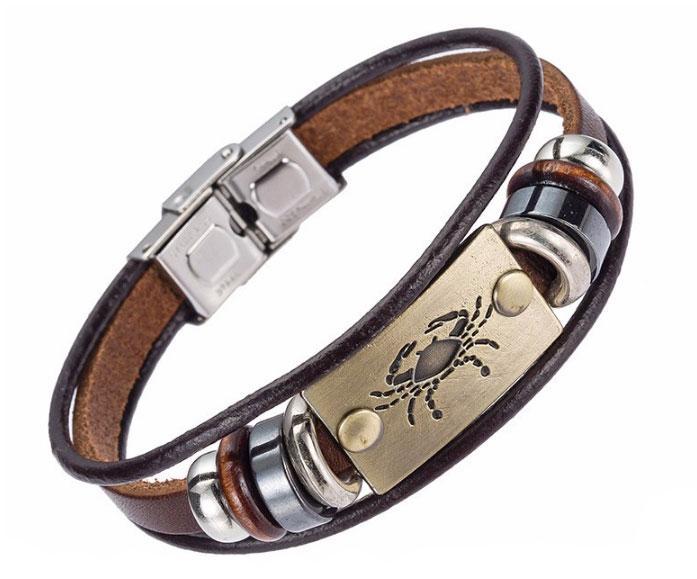Шкіряний браслет Primo Zodiac - Cancer (Рак), фото 1