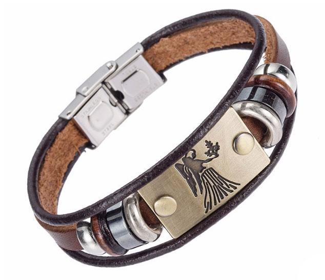 Шкіряний браслет Primo Zodiac - Virgo (Діва), фото 1