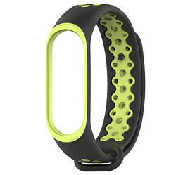 Силіконовий ремінець Primo Perfor Sport для фітнес-браслета Xiaomi Mi Band 4 - Black&Green