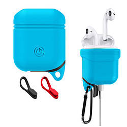 Силіконовий чохол Primo Sherp для Apple AirPods - Light Blue
