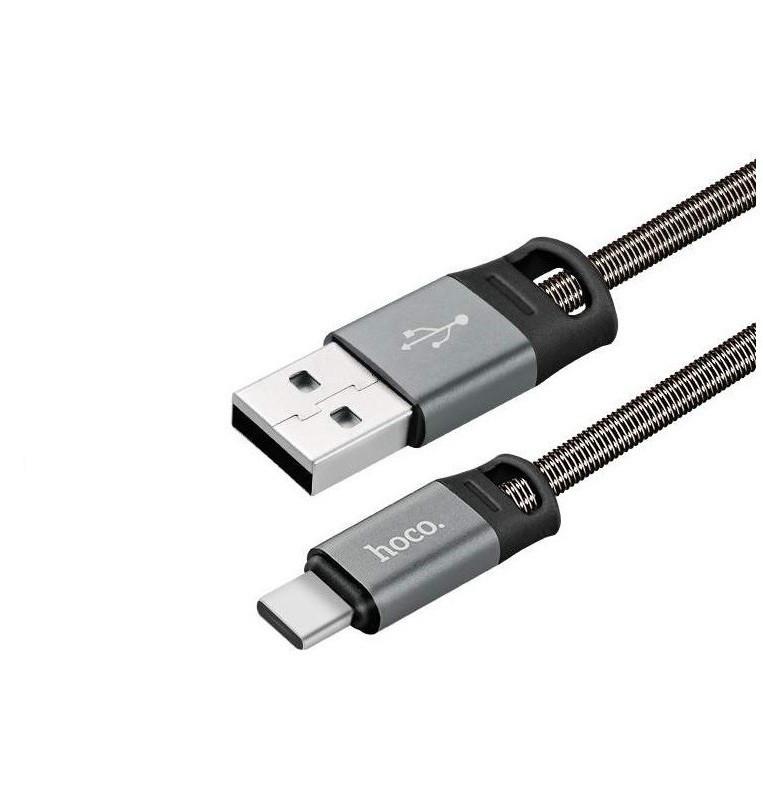USB кабель Hoco U27 Golden Щит Type-C - Grey