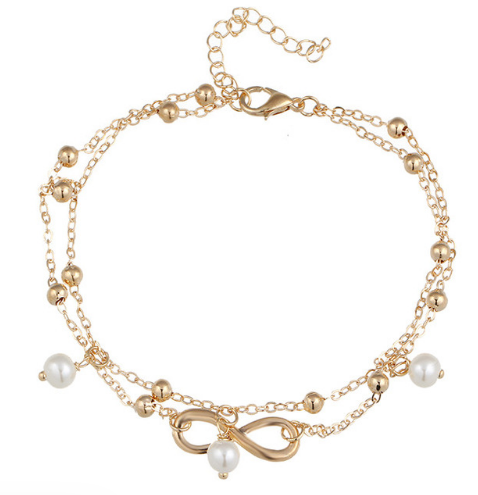 Браслет на ногу (анклет) Primo Infinity - Gold, фото 1