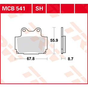 Мотоколодки TRW MCB541 YAMAHA XJ 600.YAMAHA FZ 400/600 ,YAMAHA FZR 250/400 YAMAHA FZS 600...аналог FDB 386, фото 3