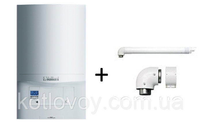 Газовий настінний конденсаційний двоконтурний котел Vaillant ecoTEC pro VUW 236/5-3 + комплект труба , фото 1