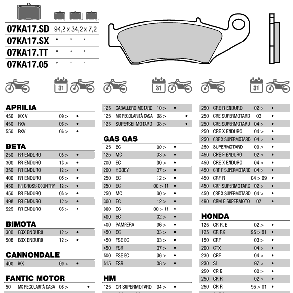 Мотоколодки BREMBO 07KA1705 аналог FDB892 / MCB669 / BREMBO 07KA17/BRAKING BR 772CM44, фото 4