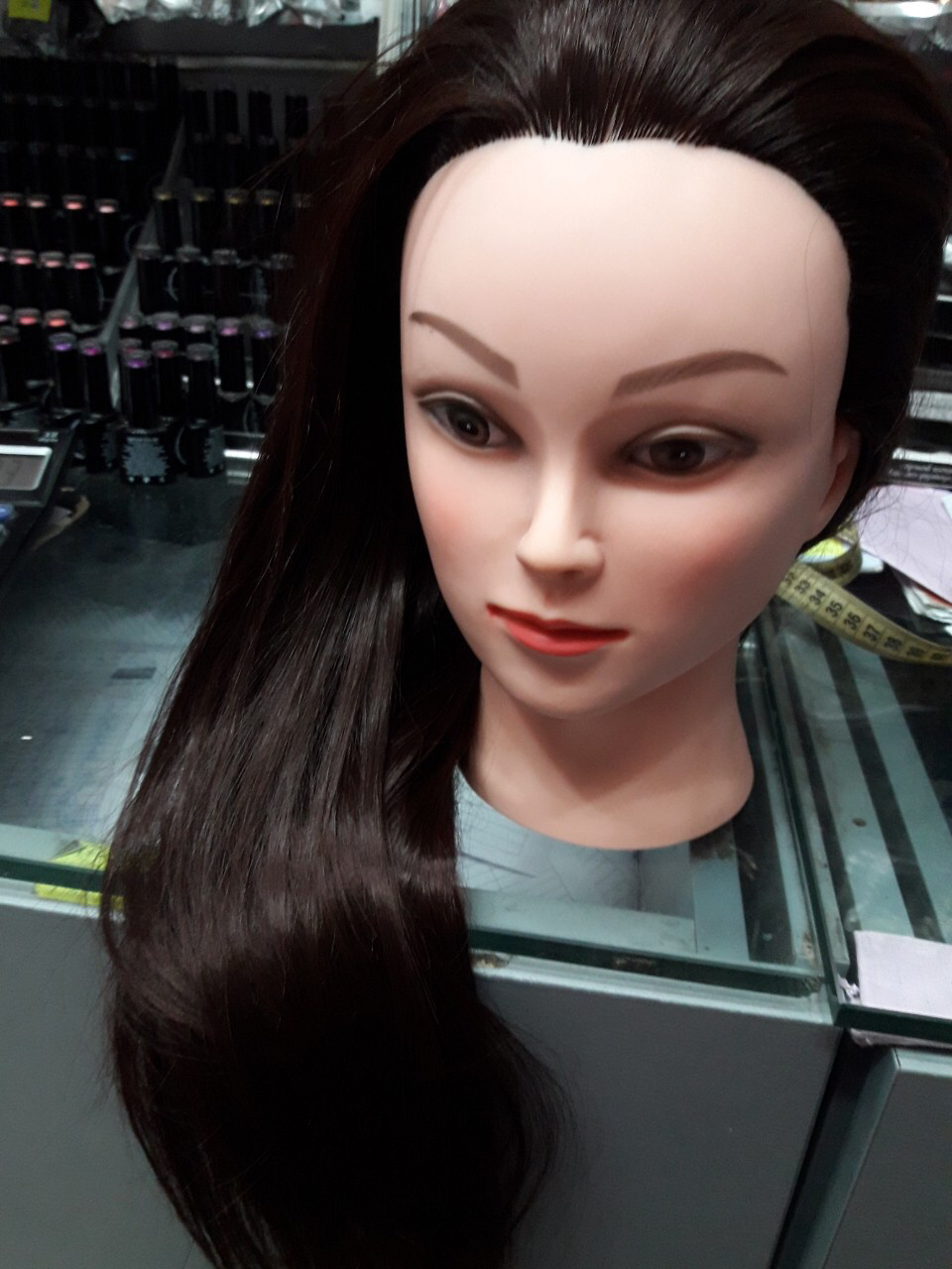 Голова навчальна (шук. термо. волосся), довжина 70 см, коричневий