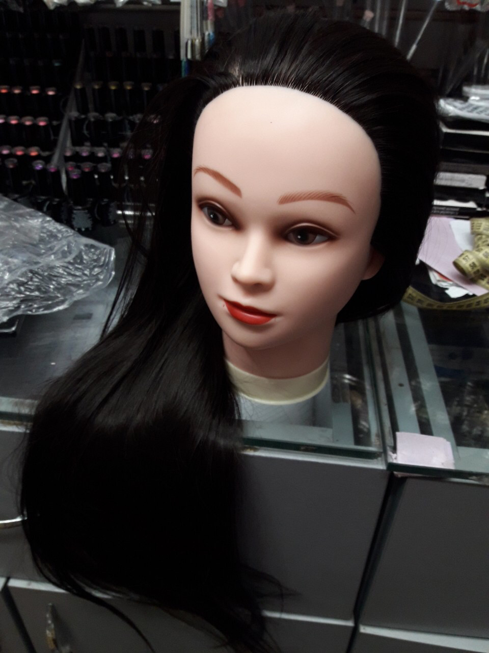 Голова навчальна (шук. термо. волосся), довжина 70 см, чорний