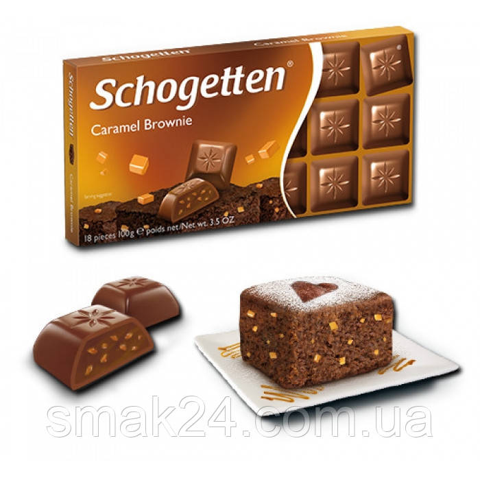 Шоколад "Schogetten Caramel  Brownie ("Шогетний Карамель Брауні "), 100 г, Німеччина