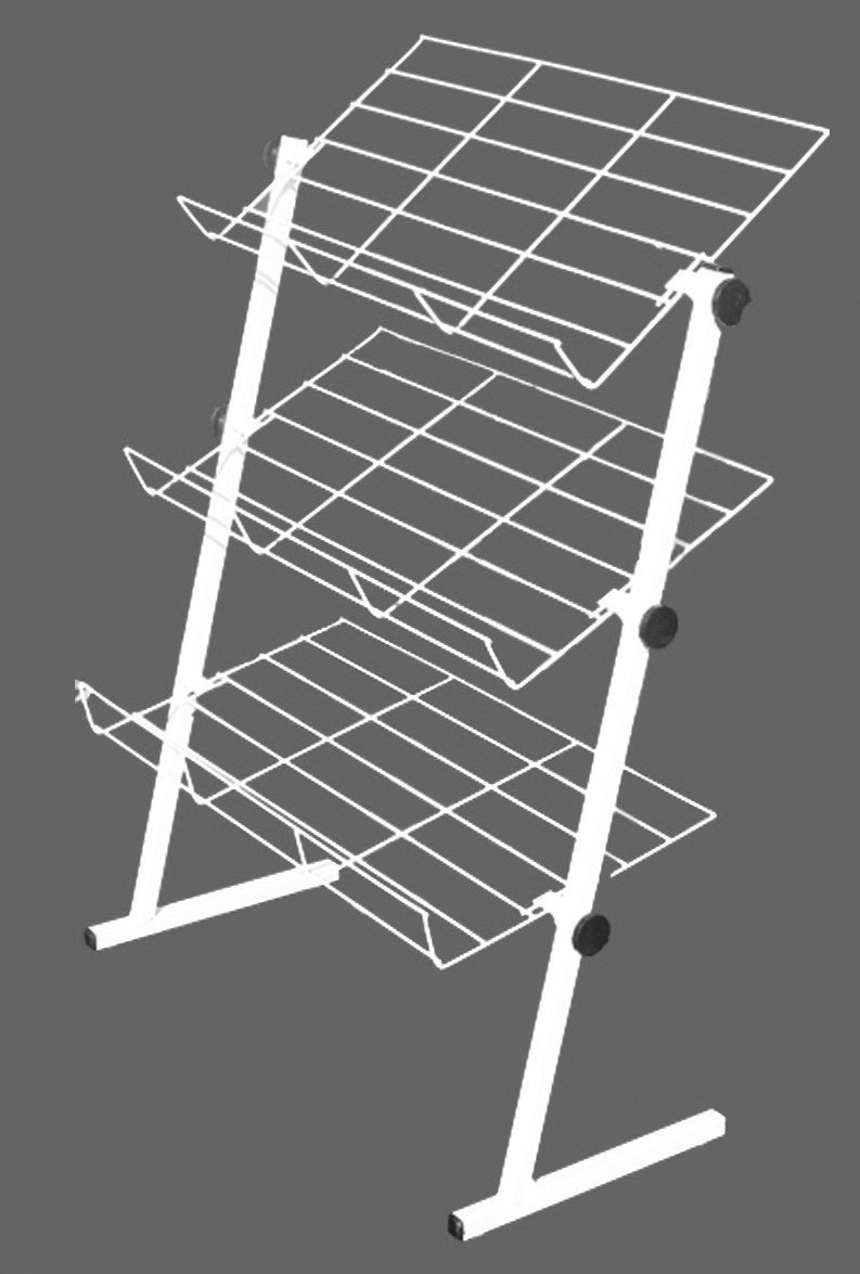 Стойка 850/660 мм металлическая для обуви на 3 полки для обуви (ID ...
