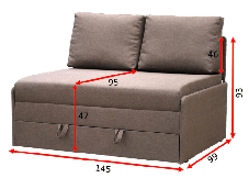 Диван Рондо 140 930х1450х990мм Віка, фото 2