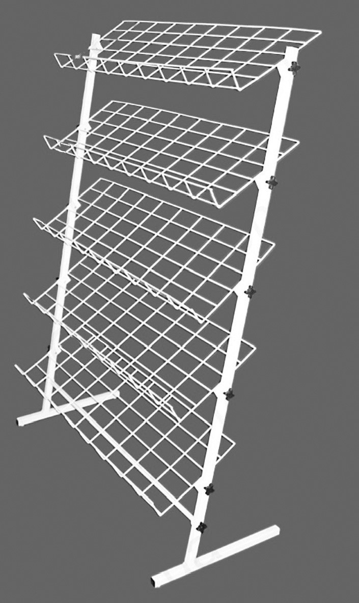 Стійка 1300/980 мм металева для взуття на 5 полиць, фото 1
