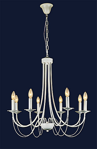 Біла класична люстра на ланцюгу 773C112-8 WH, фото 1