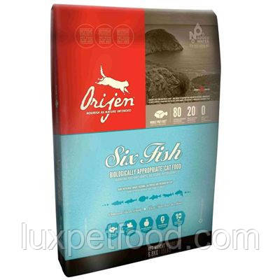 Orijen Cat 6 Fish 1.8 кг корм для кішок різного віку та порід.