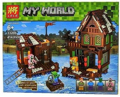 Конструктор Lele 33206 Minecraft "Дом на воде" 414 деталей (аналог Lego Майнкрафт)