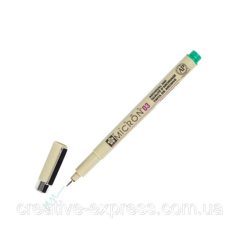 Лінер PIGMA Micron (0.3), 0,35 мм, Зелений, Sakura