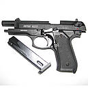 Пістолет сигнальний, стартовий Retay Beretta 92FS Mod.92 (9 мм, 15 зарядів), чорний/нікель, фото 2