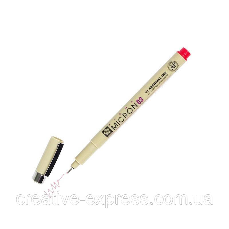 Лінер PIGMA Micron (0.3), 0,35 мм, Червоний, Sakura