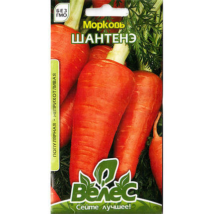 Насіння моркви середньостиглої "Шантене" (3 г) від ТМ "Велес", фото 2