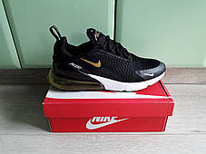 Чоловічі кросівки Nike Air Max 270 Black/Gold рідкісне золота забарвлення, фото 3