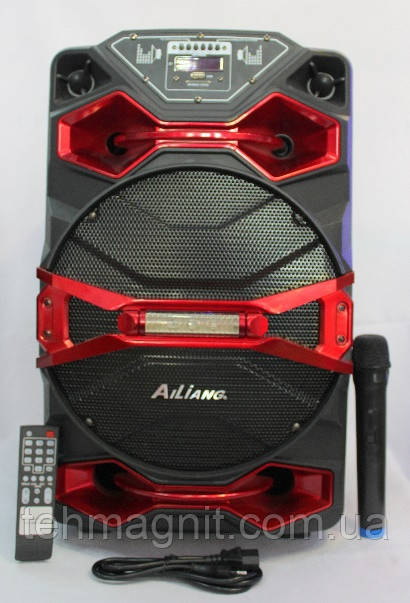 Акумуляторна колонка з мікрофоном AILIANG 1218AK-DT 150 W (FM/USB/Bluetooth)
