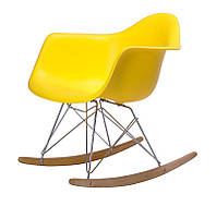 Кресло качалка Leon Rack Eames RAR желтое, Charles Eames Rocker Shell