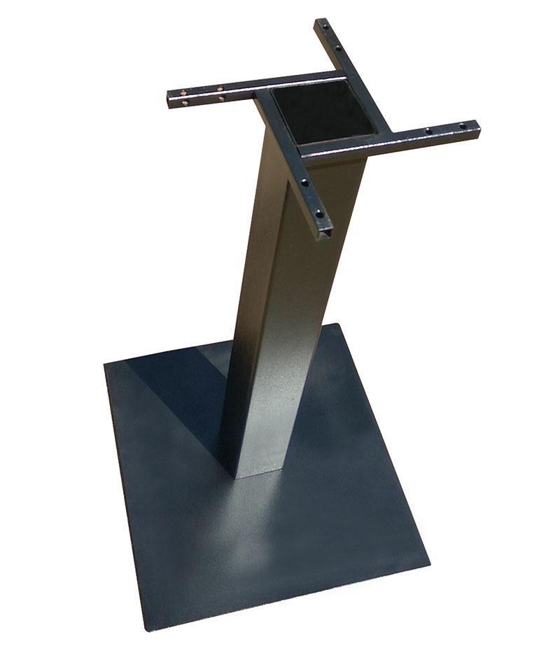 Металева база опора для столу Ліон 400х400 мм, висота 1100 мм, колір чорний, для бару, кафе, ресторану