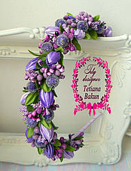 Обруч ручної роботи "Лілова фантазія"