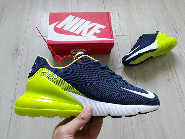 Nike Air Max 270 Flyknit Blue Lime sinitsa shop 897333427