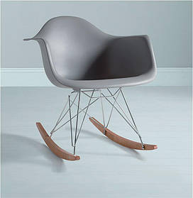 Крісло гойдалка Leon Rack Eames RAR сіре, Charles Eames Rocker Shell