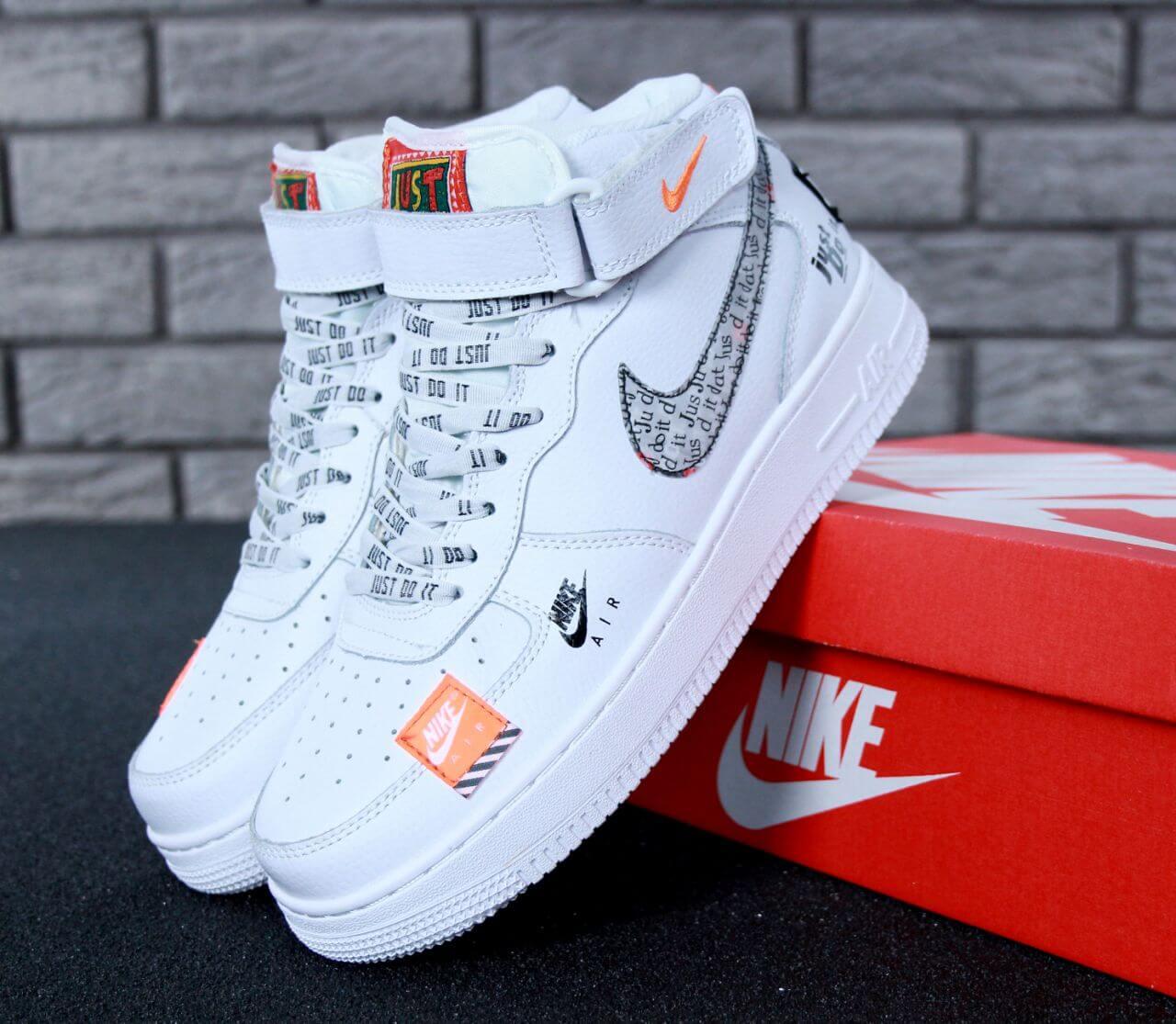 Nike Air Force 1 Mid White Just Do It Im polli 211995667