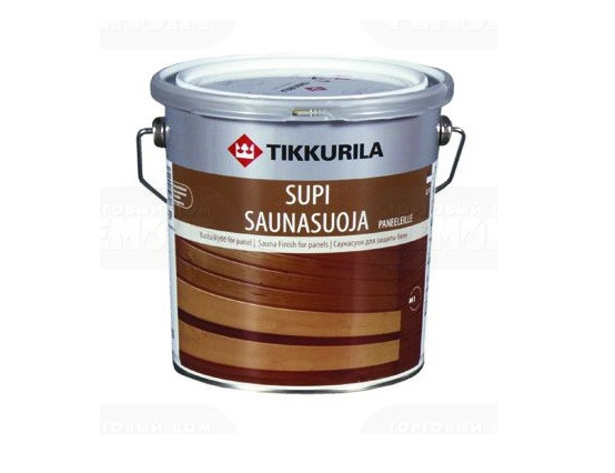 Лак влагозащитный TIKKURILA SUPI SAUNASUOJA для древесины 2,7л - фото 2 - id-p82689957