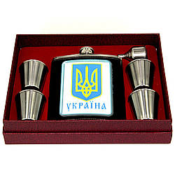 Велика фляга для алкоголю "Національний герб" A127