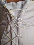 Ошатне пишне корсетне плаття біло-блакитне дівчинці 4-6 років, фото 3