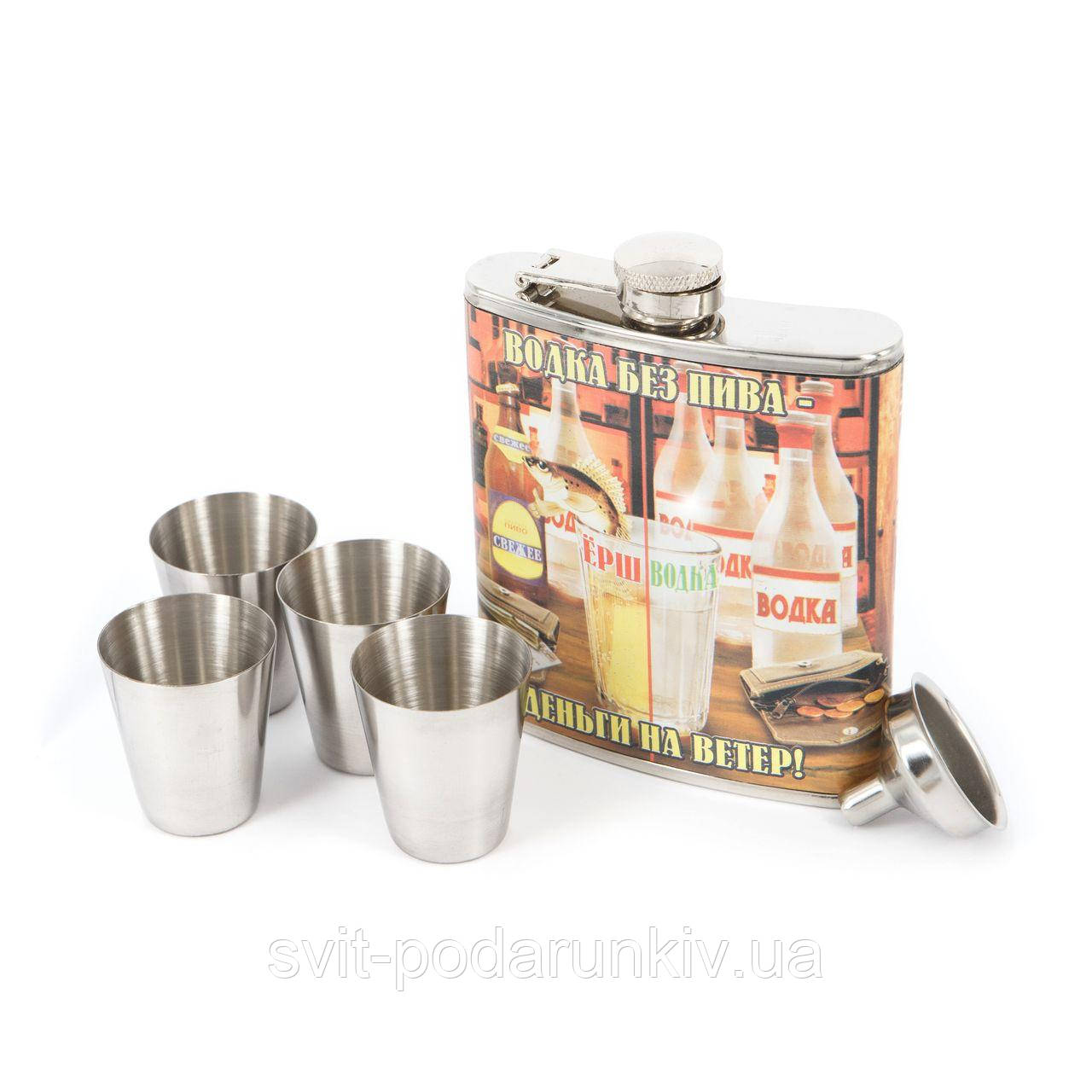 Фляга для алкоголю чарки 4 шт лійка TS023, фото 1