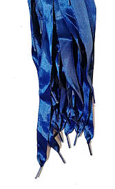 Шнурки плоскі атласні Сині 15мм 100см