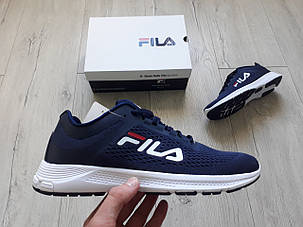 Чоловічі кросівки Fila Blue/White сині з білим, ексклюзивна модель, топ якість, фото 1