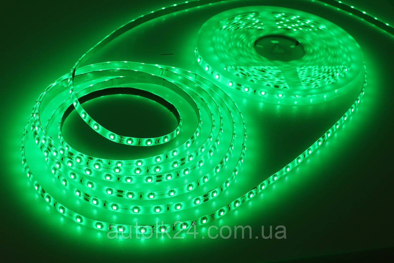 Світлодіодна Led-стрічка 24 V 10 м (вологозахисна) Зелений колір