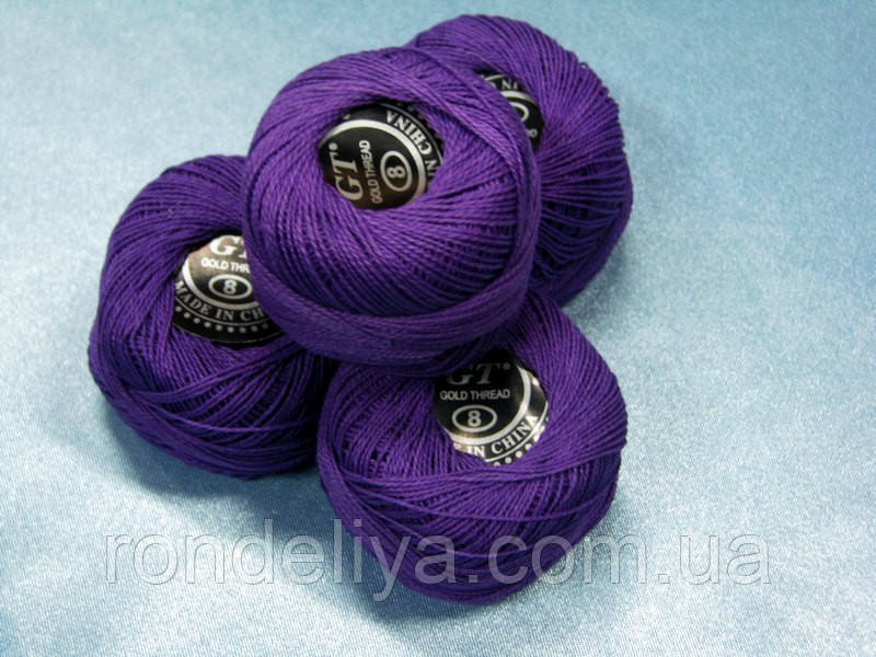 Нитки ірис яскраво-фіолетовий № 112, фото 1