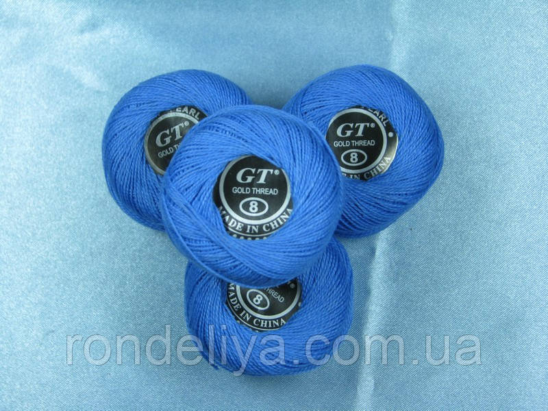 Нитки ірис синій № 304, фото 1