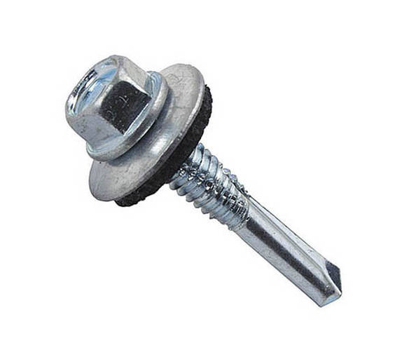 Купить Саморез по металлу с усиленым буром и шайбой с резиновой ...