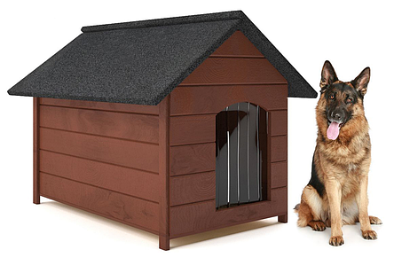 Будка для собаки з дерева, собача будка Dog Comfort XL — 104 х 74 х 90 см, фото 1