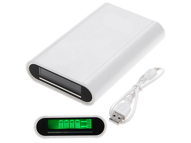 Повербанк Soshine/Tomo — 4х18650 USB 2 А зарядний пристрій екран заряджання powerbank без змінних акумуляторів