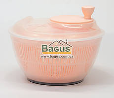 Сушарка карусель для салату та зелені пластикова d-25 см (колір — світло-жовтогарячий) Irak Plastik SG-230-3