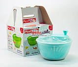Сушарка для зелені 25 см центрифужна (колір — бірюзовий) Irak Plastik SG-230-1, фото 4