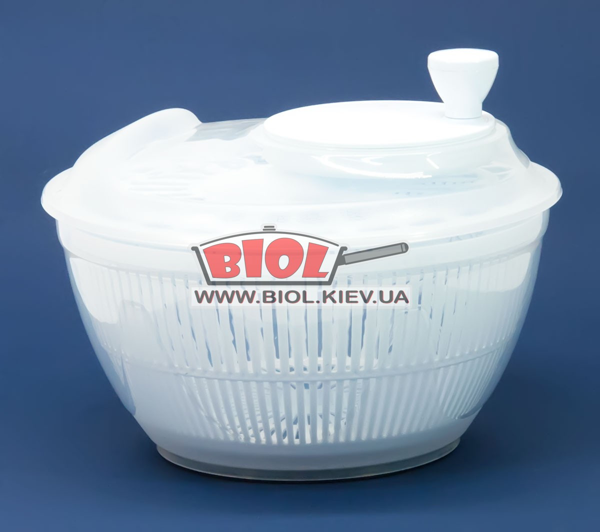 Сушарка для зелені 25 см центрифужна (колір — білий) Irak Plastik SG-230-4, фото 1