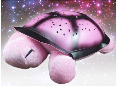 Нічник зоряне небо черепаха музичний HLV Pink (N002007), фото 1