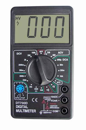 Мультиметр цифровий тестер професійний HLV DT700D (N005905), фото 1