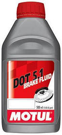 Гальмівна рідина Motul DOT 5.1 BRAKE FLUID 100% СИНТЕТИКА, DOT 5.1 (БЕЗ СИЛІКОНУ) 500 мл 807010