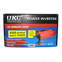 Інвертор автомобільний перетворювач напруги UKC 24V-220V AR 2500W (N008334), фото 5