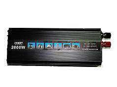 Інвертор автомобільний перетворювач напруги UKC 12V-220V 2000W (N000413)